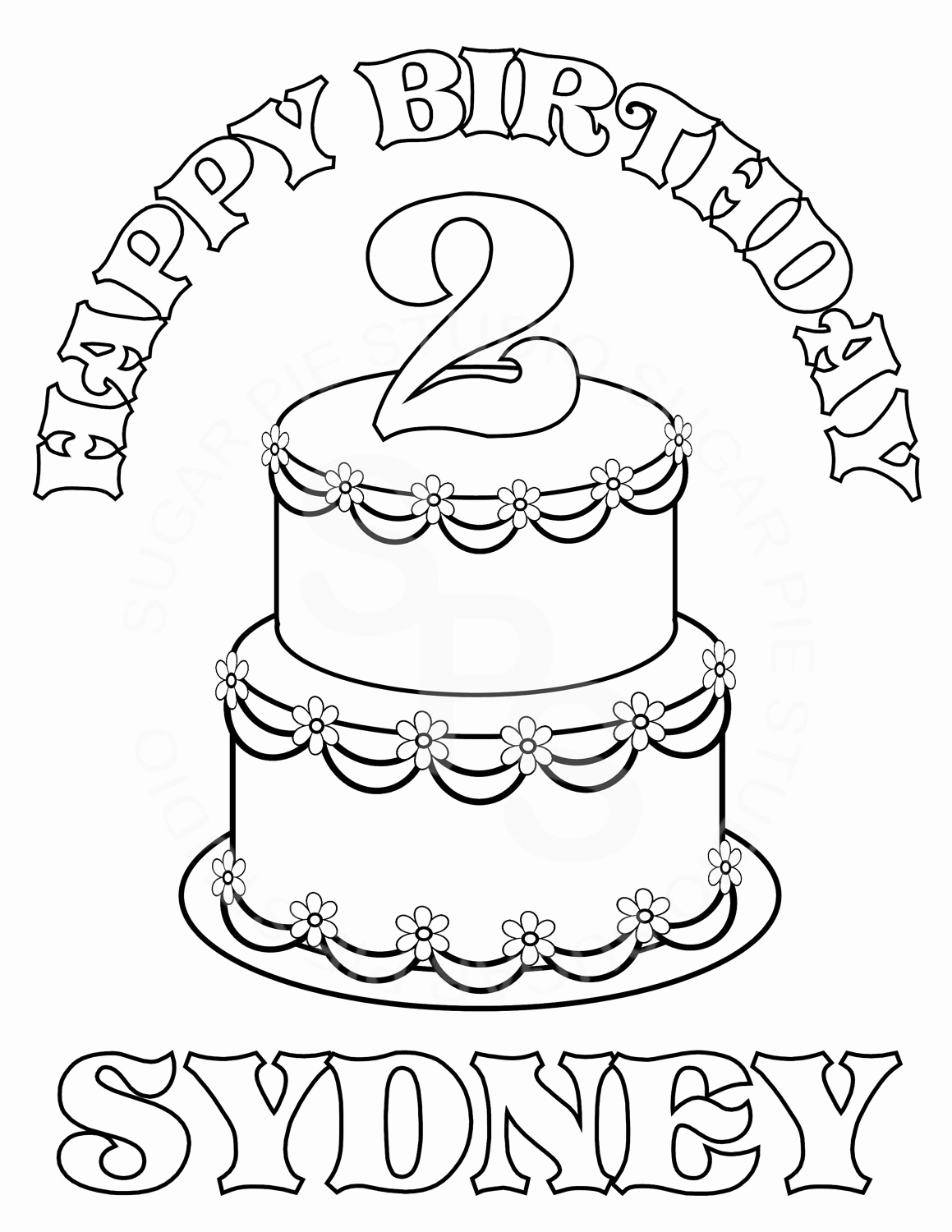 65 Birthday Cupcake Coloring Pages 9