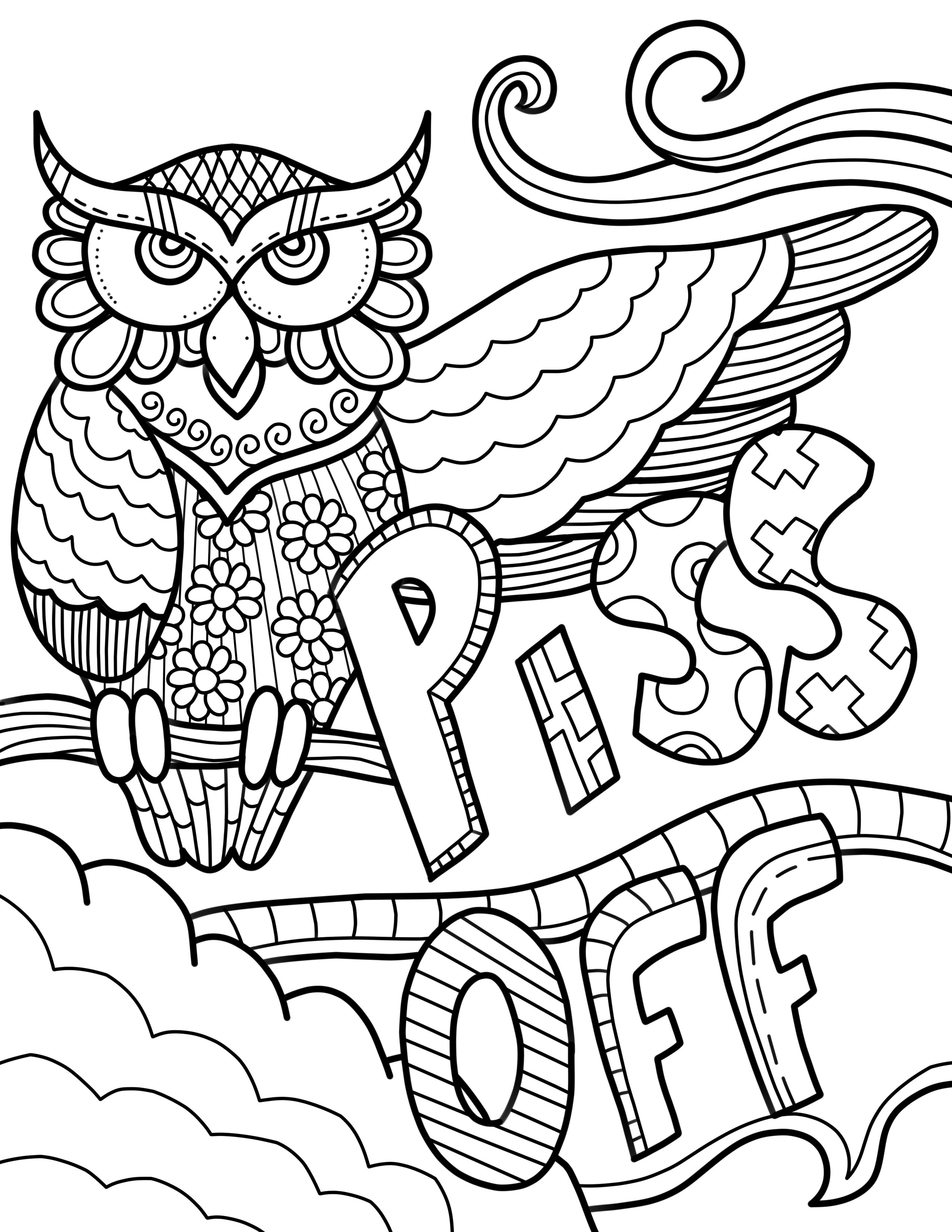 65 Coloring Pages Swear Words Printable 105