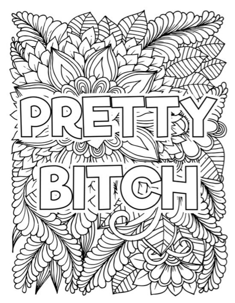 65 Coloring Pages Swear Words Printable 106