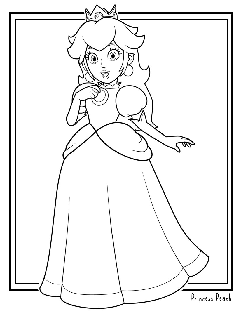 90 Printable Princess Peach And Mario Coloring Pages 42