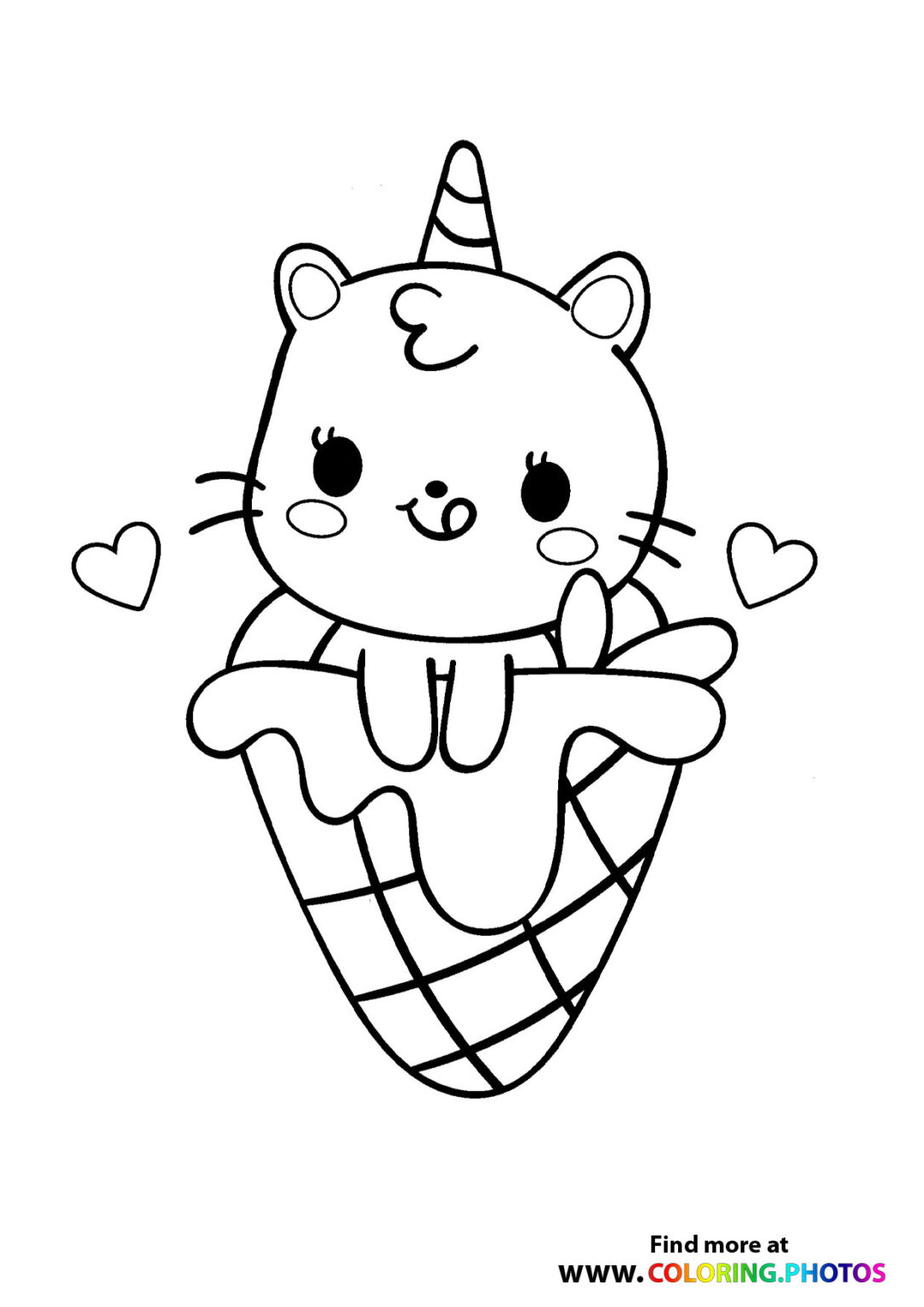 90 Unicorn Kitty Coloring Sheet 37